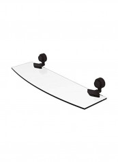 Groovy Accents Glass Shelf Clear/Black 18x5inch