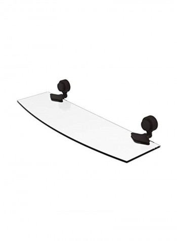 Groovy Accents Glass Shelf Clear/Black 18x5inch