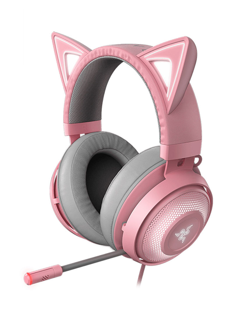 Kraken Wired Over-Ear Gaming Headset With Mic Pink