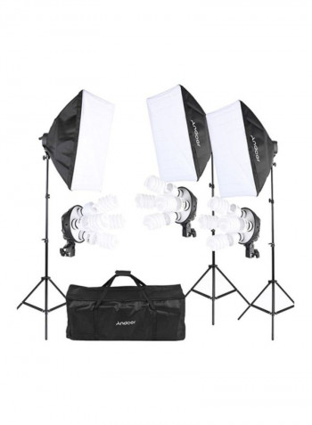 Photography Studio Lighting Tent Kit White/Black