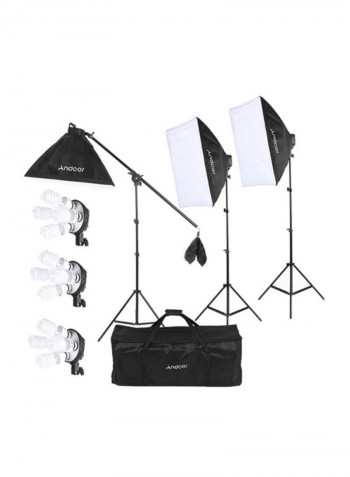 Studio Photo Video Lighting Kit Black/White