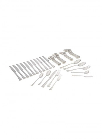 65-Piece Stainless Steel Flatware Set Silver