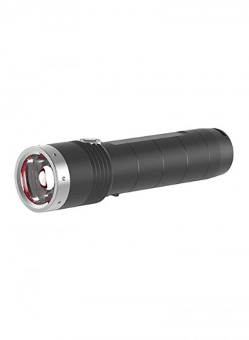 LED Rechargeable Torch Black/Silver One Size