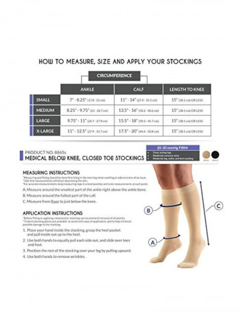 2-Piece Knee High Compression Stockings