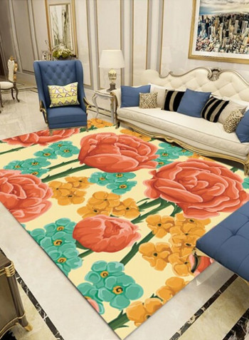 Modern Simple Style Floral Print Kitchen Room Anti-Skidding Rug multicolour 120*160(W*L)cmcm