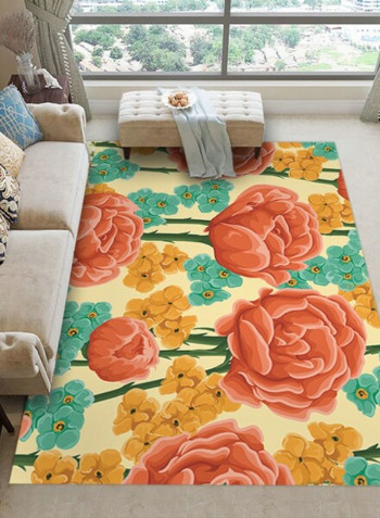 Modern Simple Style Floral Print Kitchen Room Anti-Skidding Rug multicolour 120*160(W*L)cmcm