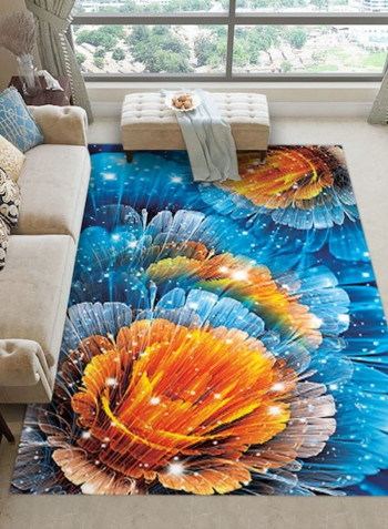 Classic Living Room Floral Print Anti-Skidding Rug multicolour 120*160(W*L)cmcm