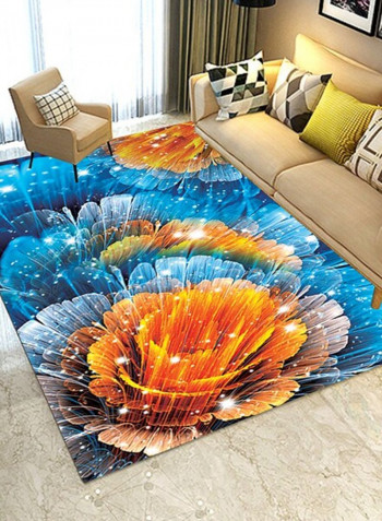 Classic Living Room Floral Print Anti-Skidding Rug multicolour 120*160(W*L)cmcm