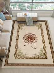 Floor Mat Vintage Style Floral Printed Rectangle Living Room Bedroom Rug multicolour 120*160(W*L)cmcm