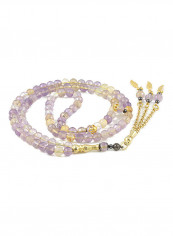 Ametrine Prayer Beads with Sterling Silver components