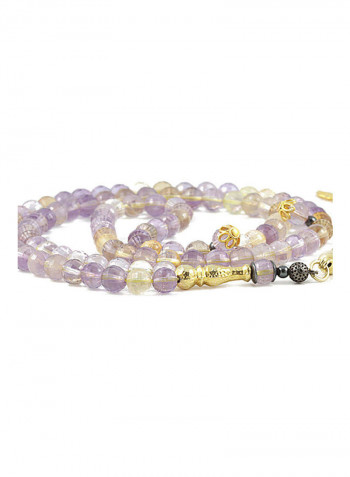 Ametrine Prayer Beads with Sterling Silver components