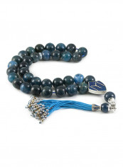 Apatite Prayer Beads With Sterling Silver Components