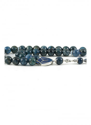 Apatite Prayer Beads With Sterling Silver Components