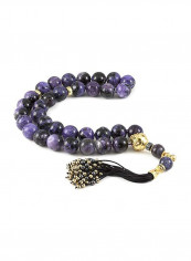Charoite Prayer Beads with Sterling Silver Components