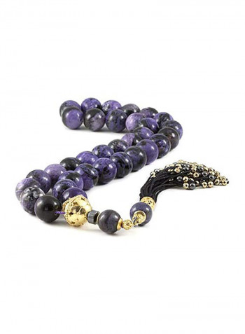 Charoite Prayer Beads with Sterling Silver Components