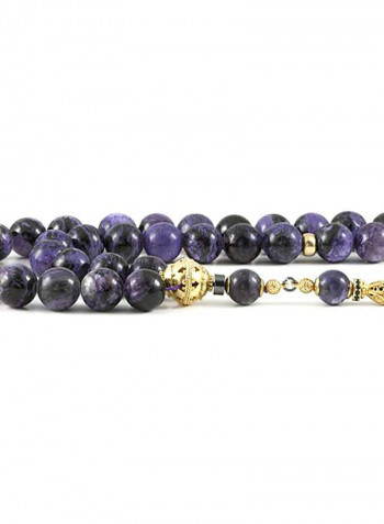 Charoite Prayer Beads with Sterling Silver Components