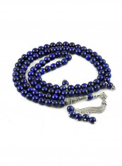 Lapis Lazuli Prayer Beads (99 Beads) with Sterling Silver components