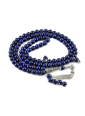 Lapis Lazuli Prayer Beads (99 Beads) with Sterling Silver components