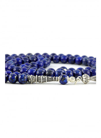 Lapis Lazuli Prayer Beads (99 Beads) with Sterling Silver components