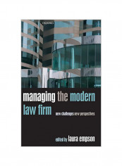 Managing the Modern Law Firm: New Challenges, New Perspectives Hardcover