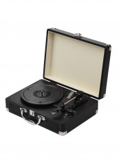 Portable Turntable Suitcase Style Record Player With Stereo Speaker CDP1026 Black