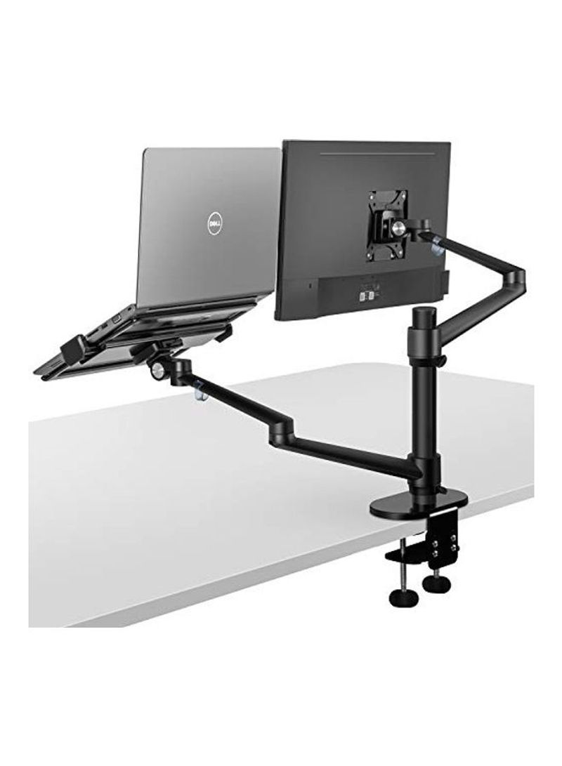 Monitor And Laptop Arm Mount Black