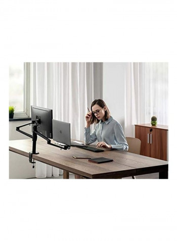 Monitor And Laptop Arm Mount Black