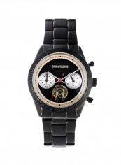 Unisex's Black Analog Stainless Steel Band Watch - ZVM122
