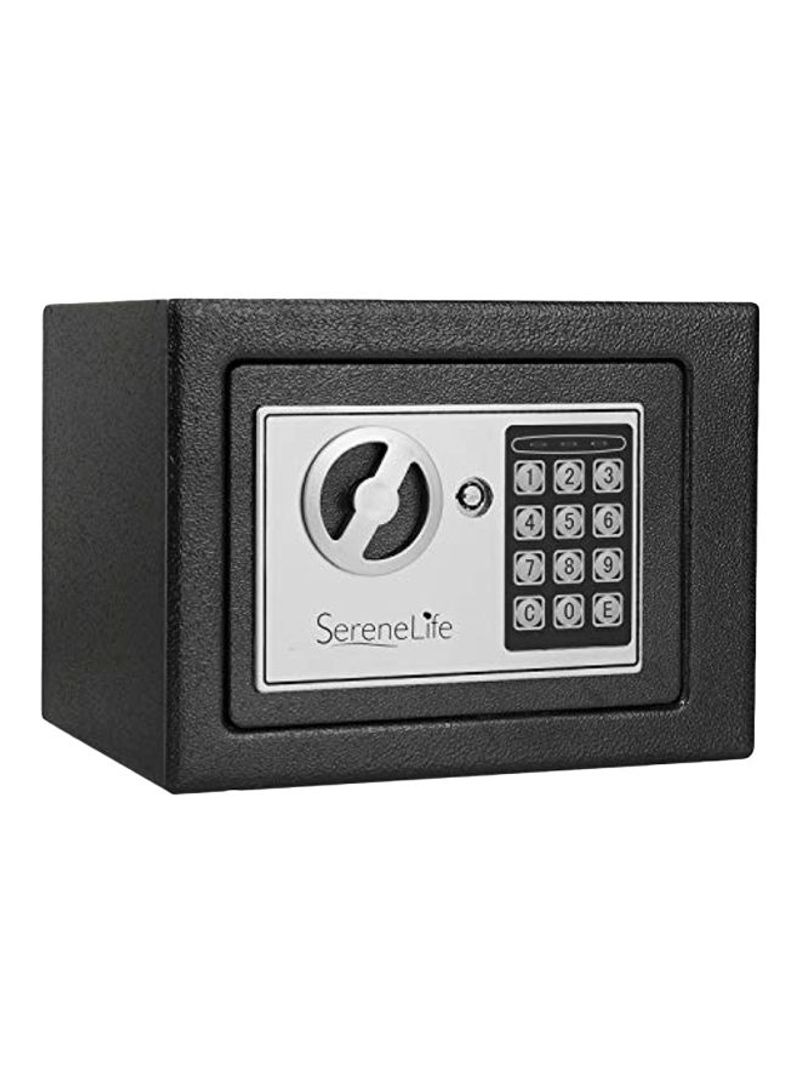Digital Electronic Mechanical Lock Safe Black 9x6.7x6.7inch