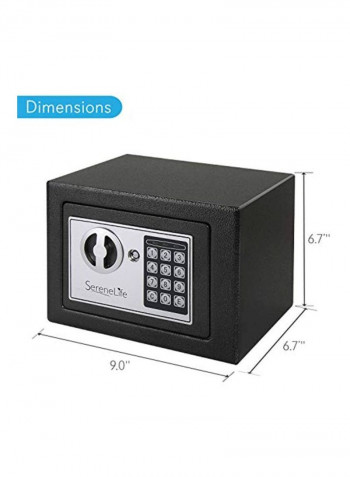 Digital Electronic Mechanical Lock Safe Black 9x6.7x6.7inch