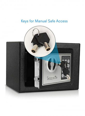 Digital Electronic Mechanical Lock Safe Black 9x6.7x6.7inch