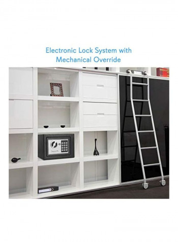 Digital Electronic Mechanical Lock Safe Black 9x6.7x6.7inch