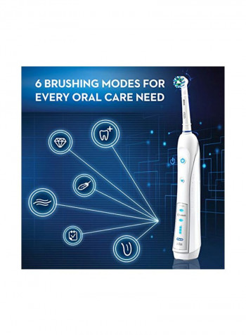 Pack Of 4 Rechargeable Power Electric Toothbrush With Bluetooth Connectivity White