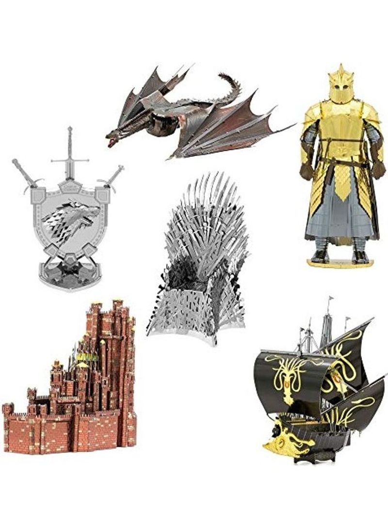 Set Of 6 Game Of Thrones 3D Metal Model Kits 11x5x1inch