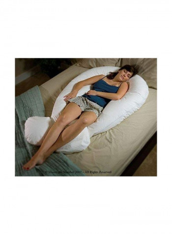 Comfort U Total Body Support Pillow White 60x7x35inch