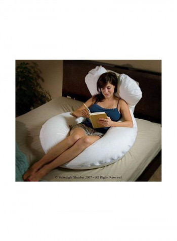 Comfort U Total Body Support Pillow White 60x7x35inch