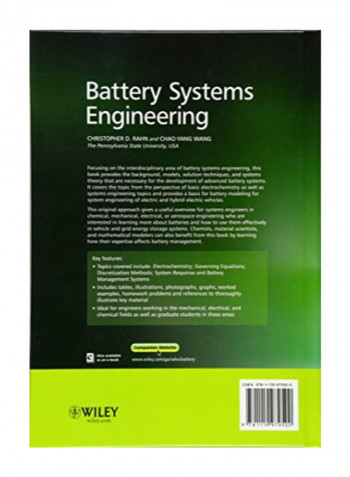 Battery Systems Engineering Hardcover