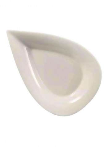 12-Piece Porcelain Pear Shape Plate White 12x8x1.5inch