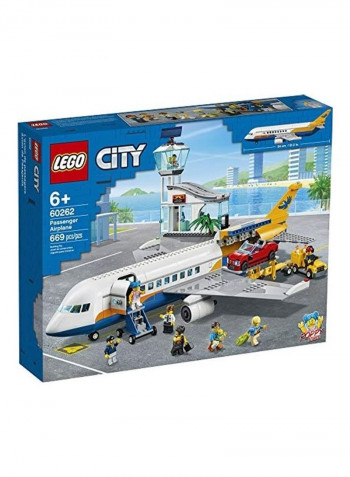669-Piece City Passenger Airplane with Radar Tower Building Toy
