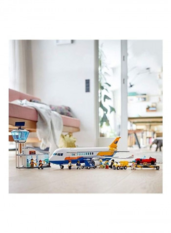669-Piece City Passenger Airplane with Radar Tower Building Toy