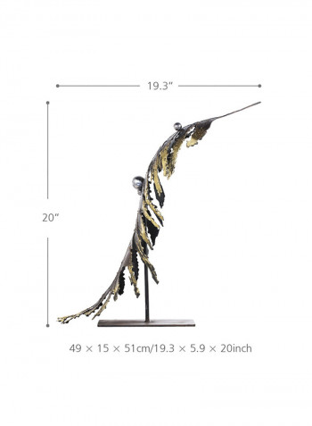 Banana Leaf Modern Sculpture Gold 3418g