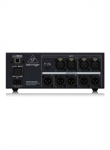 Monitor 2 USB High-End Speaker Monitoring Controller MONITOR2USB Black