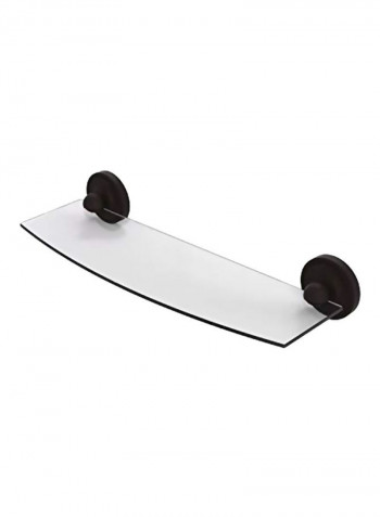 Prestige Regal Collection Glass Shelf Clear/Black 18inch