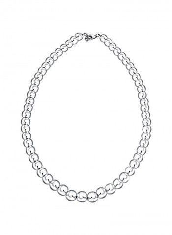 925 Sterling Silver Ball Beaded Necklace