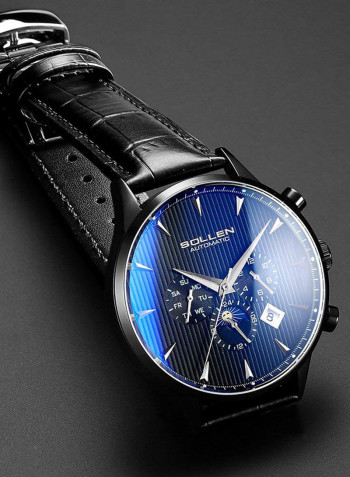 Men's Leather Analog Watch SL1812