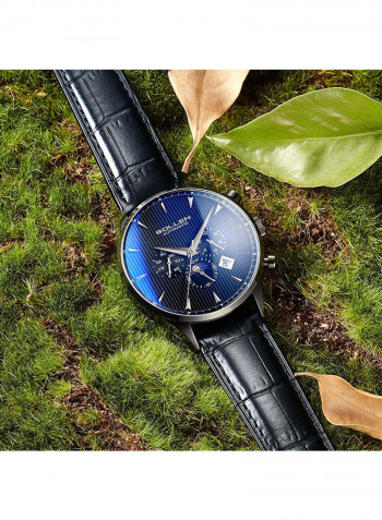 Men's Leather Analog Watch SL1812