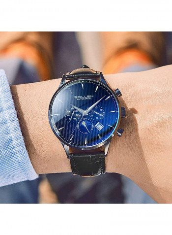 Men's Leather Analog Watch SL1812