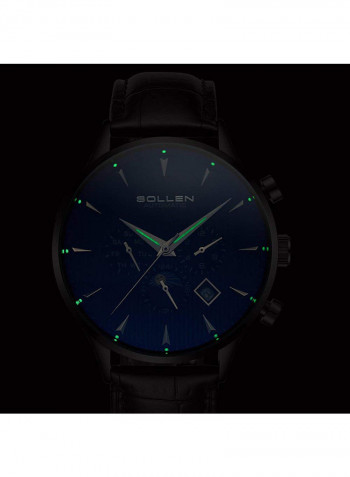 Men's Leather Analog Watch SL1812