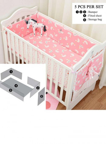5-Piece Cotton Crib Bedding Set