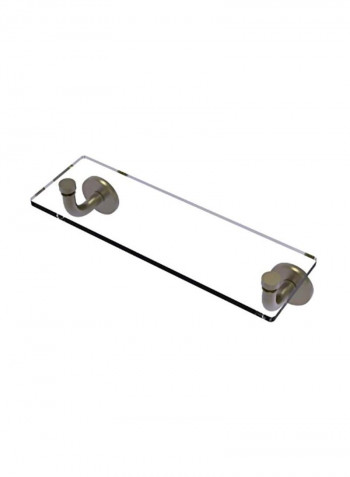 Remi Collection Vanity Beveled Edges Glass Shelf Clear 16inch
